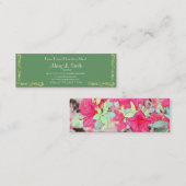 美しいピンクのアートスタイルツツツジの花スキニー スキニー名刺 (正面/裏面)
