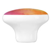 美しいピンクのオレンジ色の黄色の水色のネクタイ – 染料 セラミックノブ (側面)