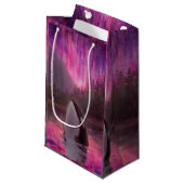 美しいピンクのカスタムなシャチのシャチのギフトバッグ スモールペーパーバッグ (正面アングル)