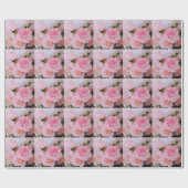 美しいピンクのカーネーションの花の写真。 ラッピングペーパー (フラット)