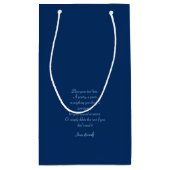 美しいピンクのクリスマスガール01 スモールペーパーバッグ (裏面)