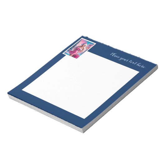 美しいピンクのクリスマスガール01 ノートパッド (回転)