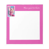 美しいピンクのクリスマスガール01 ノートパッド (正面)