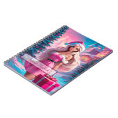 美しいピンクのクリスマスガール01 ノートブック (左側)