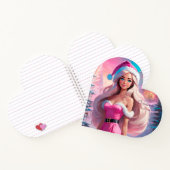 美しいピンクのクリスマスガール01 ノートブック (内部)