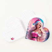 美しいピンクのクリスマスガール01 ノートブック (内部)