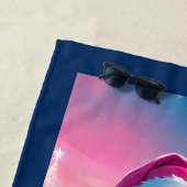 美しいピンクのクリスマスガール01 ビーチタオル (インサイチュ)