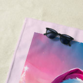 美しいピンクのクリスマスガール01 ビーチタオル (インサイチュ)