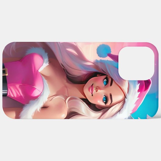 美しいピンクのクリスマスガール01 Case-Mate iPhoneケース (裏面 / 右)