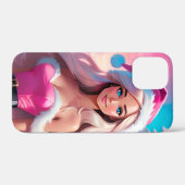 美しいピンクのクリスマスガール01 Case-Mate iPhoneケース (裏面 (横))