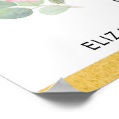 美しいピンクのゴールド ドライブスルー ブライダルシャワーの歓迎 ポスター (角)