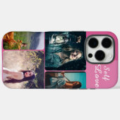 美しいピンクのセルフラブフォトコラージュスマホケース Case-Mate iPhoneケース (裏面 (横))