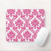 美しいピンクのダマスク織のマウスパッド マウスパッド (マウス)