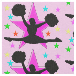 美しいピンクのチアリーティング織物 ファブリック