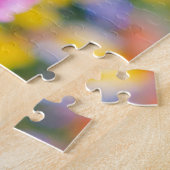 美しいピンクのチューリップが庭に ジグソーパズル (側面)