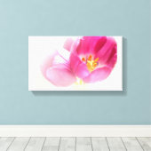 美しいピンクのチューリップ キャンバスプリント (インサイチュ (ウッドフロア))