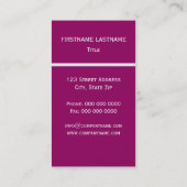 美しいピンクのデイジー 名刺 (裏面)