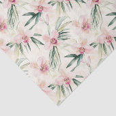 美しいピンクのトロピカルランの花のブライダルシャワー 薄葉紙 (詳細)