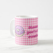 美しいピンクのドーナツ コーヒーマグカップ (正面左)