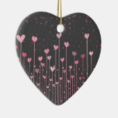美しいピンクのハートのバレンタインデー|のオーナメント セラミックオーナメント (右)
