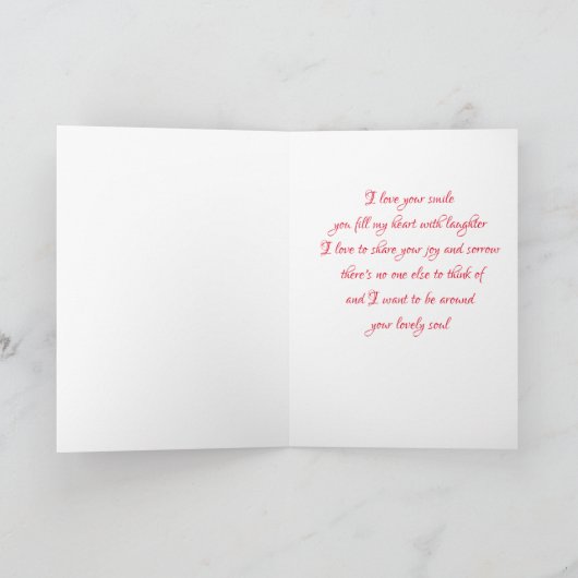 美しいピンクのハートバレンタインデーのカード シーズンカード (内部)