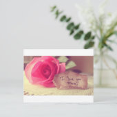 美しいピンクのバラが大好き – ママ誕生日 ポストカード (スタンド正面)
