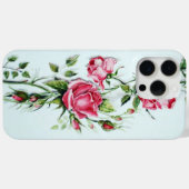 美しいピンクのバラとバラの芽 Case-Mate iPhoneケース (裏面 (横))