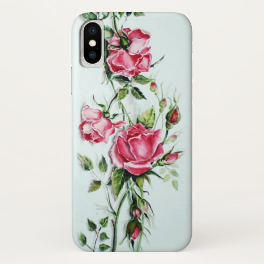 美しいピンクのバラとバラの芽 Case-Mate iPhoneケース (裏面)