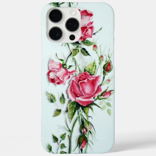 美しいピンクのバラとローズバッド Case-Mate iPhoneケース (裏面)