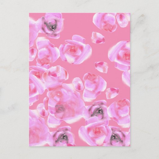美しいピンクのバラのはがき ポストカード (正面)