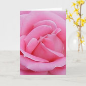 美しいピンクのバラのカード カード (黄色い花)