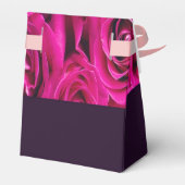 美しいピンクのバラのモノグラム フェイバーボックス (裏面サイド)