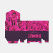 美しいピンクのバラのモノグラム フェイバーボックス (折り畳みなし)