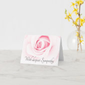 美しいピンクのバラの共感カード カード (黄色い花)