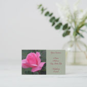 美しいピンクのバラの名刺 名刺 (スタンド正面)