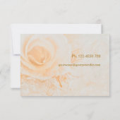 美しいピンクのバラの招待状 返信 (裏面)