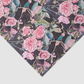 美しいピンクのバラの水の色のフローラルパターン 薄葉紙 (詳細)