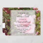 美しいピンクのバラの花すべてパーティの招待状 招待状 (正面/裏面)