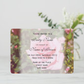 美しいピンクのバラの花すべてパーティの招待状 招待状 (スタンド正面)