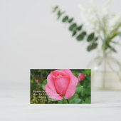 美しいピンクのバラの花のプロフェッショナル 名刺 (スタンド正面)