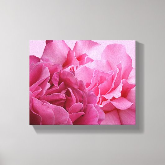 美しいピンクのバラの花のモダンでおしゃれなデザイン キャンバスプリント (正面)
