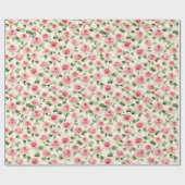 美しいピンクのバラの花の花嫁のシャワー ラッピングペーパー (フラット)
