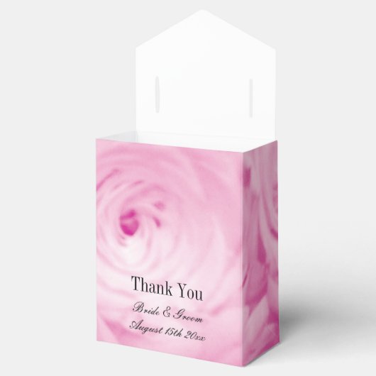 美しいピンクのバラの花写真プリント結婚ズ フェイバーボックス (オープン)