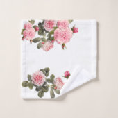 美しいピンクのバラカスタムス バスタオルセット (ウォッシュタオル)