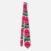 美しいピンクのバラフローラ植物性メンズタイ ネクタイ (裏面)