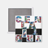 美しいピンクのバラ宝石の石の汚れクリーン マグネット (正面/裏面)