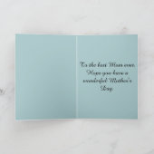 美しいピンクのバラ模様の母の日 カード (内部)