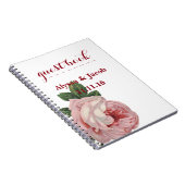 美しいピンクのバラ結婚ズホワイト ノートブック (右側)