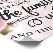 美しいピンクのバラ賛美 – 私たちの前の食べ物 ポスター (角)