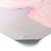 美しいピンクのバラ25台結婚の座席表 ポスター (角)